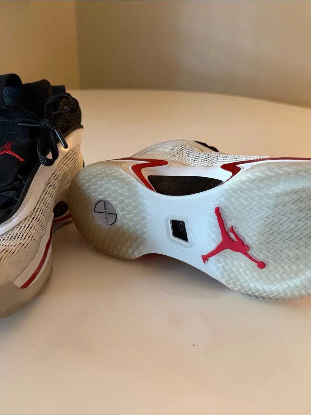 Nike Air Jordan 36 Psychic Energy Men’s White Black with Red Accent Sneakers